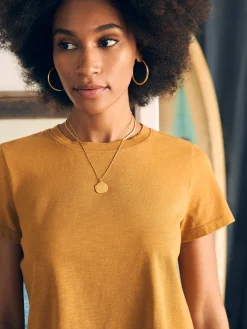 T-Shirts^Faherty Brand Sunwashed Cropped Crew Tee - Wood Thrush