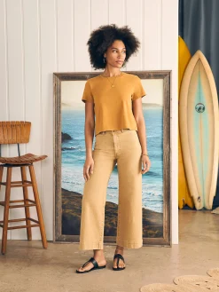 T-Shirts^Faherty Brand Sunwashed Cropped Crew Tee - Wood Thrush