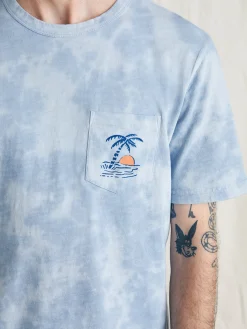 T-Shirts & Henleys^Faherty Brand Sunwashed Graphic Tee - Blue Waves Wash
