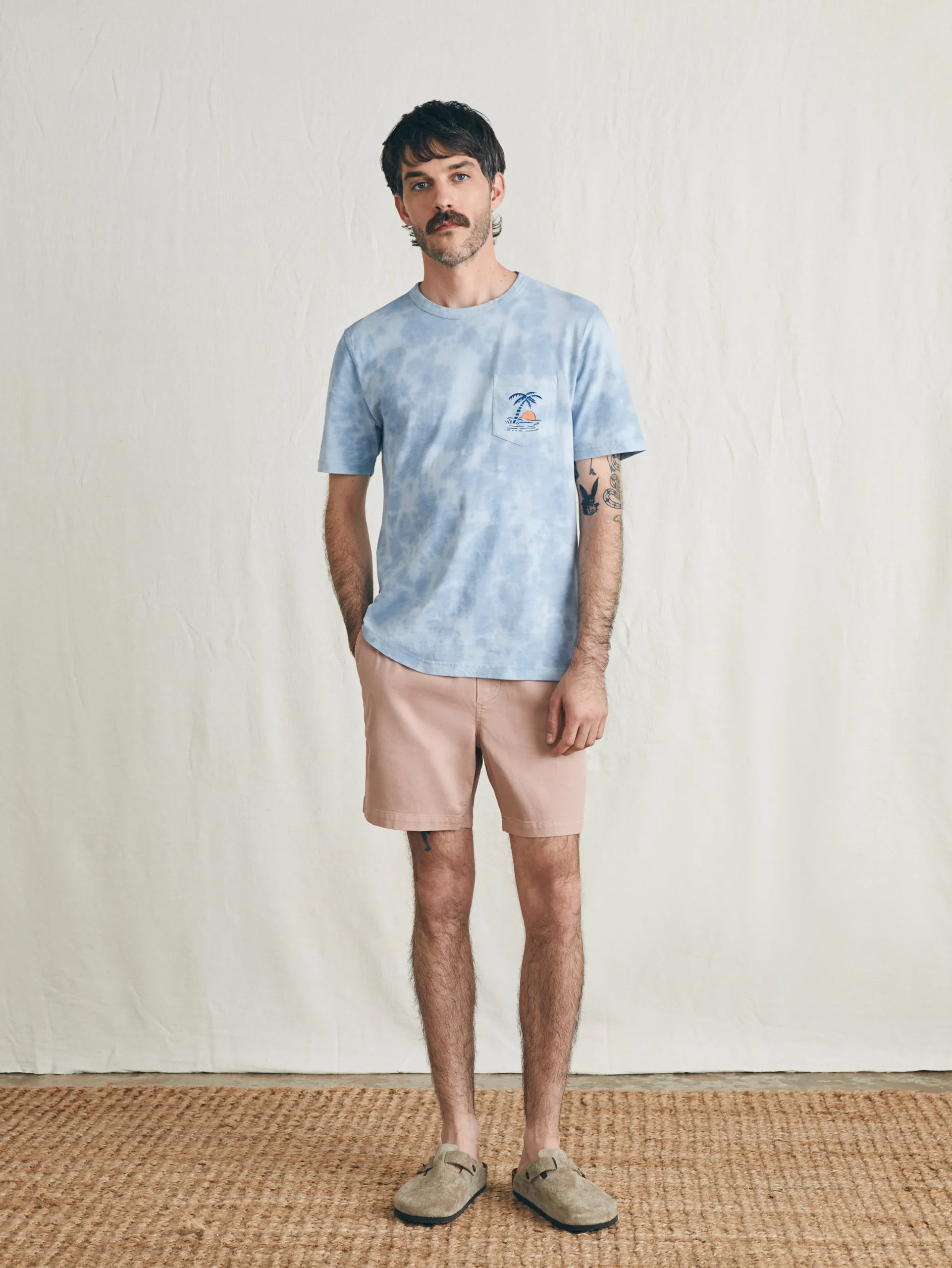 T-Shirts & Henleys^Faherty Brand Sunwashed Graphic Tee - Blue Waves Wash