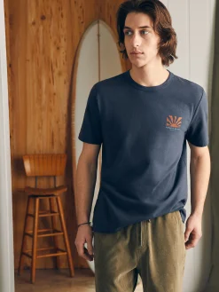 T-Shirts & Henleys^Faherty Brand Sunwashed Graphic Tee - Dune Navy