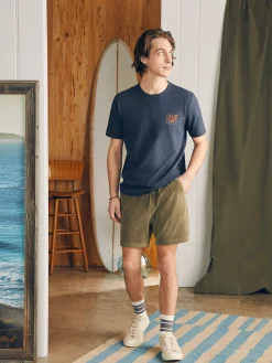 T-Shirts & Henleys^Faherty Brand Sunwashed Graphic Tee - Dune Navy
