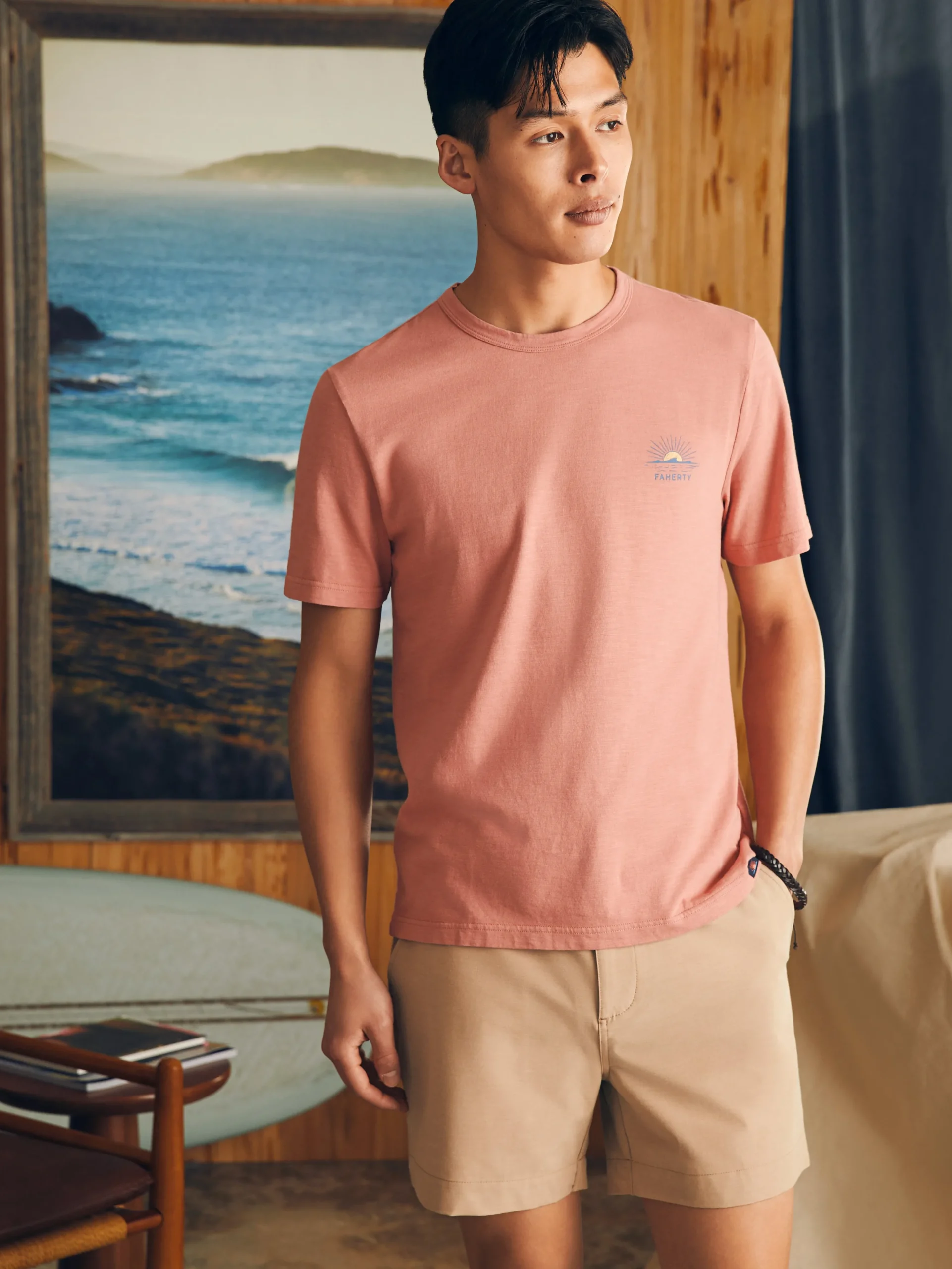 T-Shirts & Henleys^Faherty Brand Sunwashed Graphic Tee - Faded Flag
