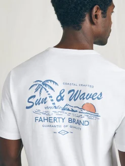 T-Shirts & Henleys^Faherty Brand Sunwashed Graphic Tee - White