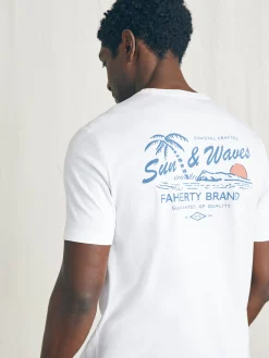 T-Shirts & Henleys^Faherty Brand Sunwashed Graphic Tee - White