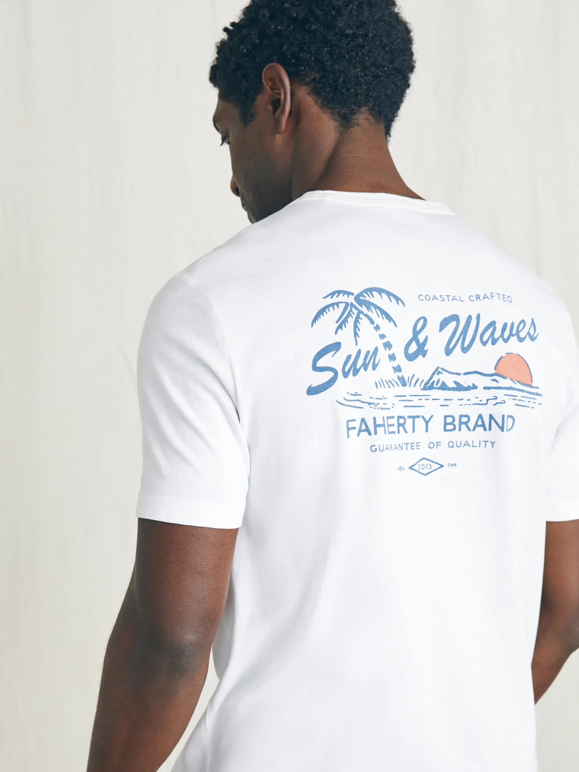 T-Shirts & Henleys^Faherty Brand Sunwashed Graphic Tee - White