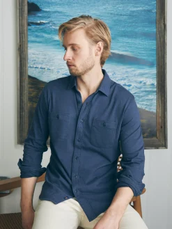 Shirts^Faherty Brand Sunwashed Knit Shirt - Dune Navy