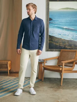 Shirts^Faherty Brand Sunwashed Knit Shirt - Dune Navy