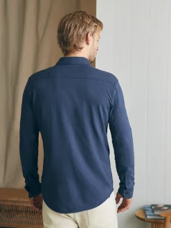 Shirts^Faherty Brand Sunwashed Knit Shirt - Dune Navy