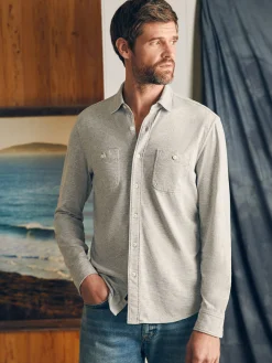 Shirts^Faherty Brand Sunwashed Knit Shirt - Heather Grey