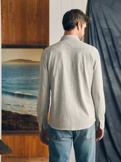 Shirts^Faherty Brand Sunwashed Knit Shirt - Heather Grey