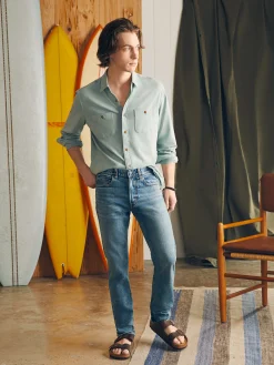 Shirts^Faherty Brand Sunwashed Knit Shirt - Hull Teal
