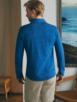 Shirts^Faherty Brand Sunwashed Knit Shirt - Medium Indigo Wash