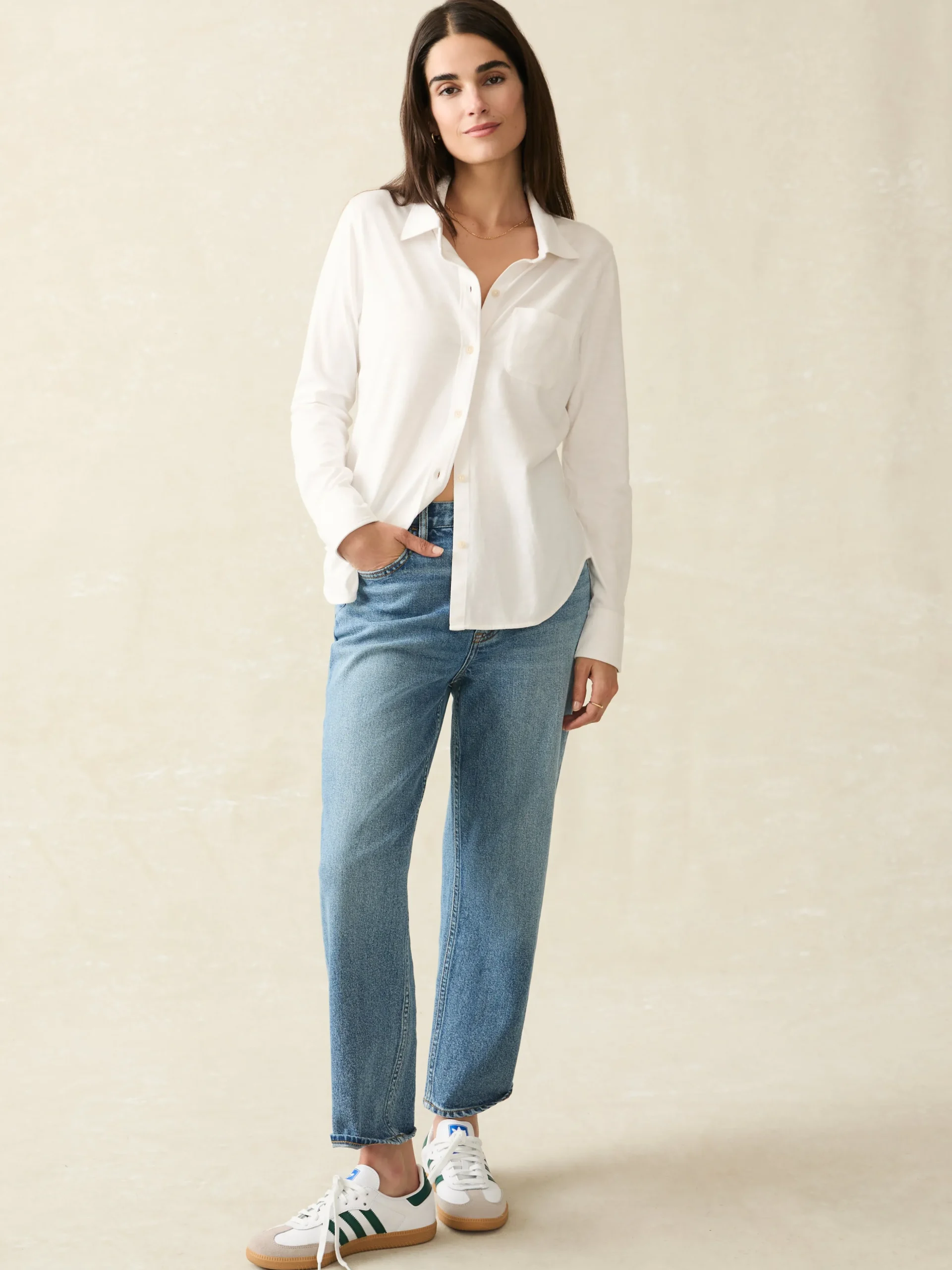 Shirts & Tops^Faherty Brand Sunwashed Knit Shirt - White