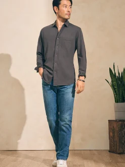 Shirts^Faherty Brand Sunwashed Knit Shirt (Single Pocket) (Tall) - Washed Black