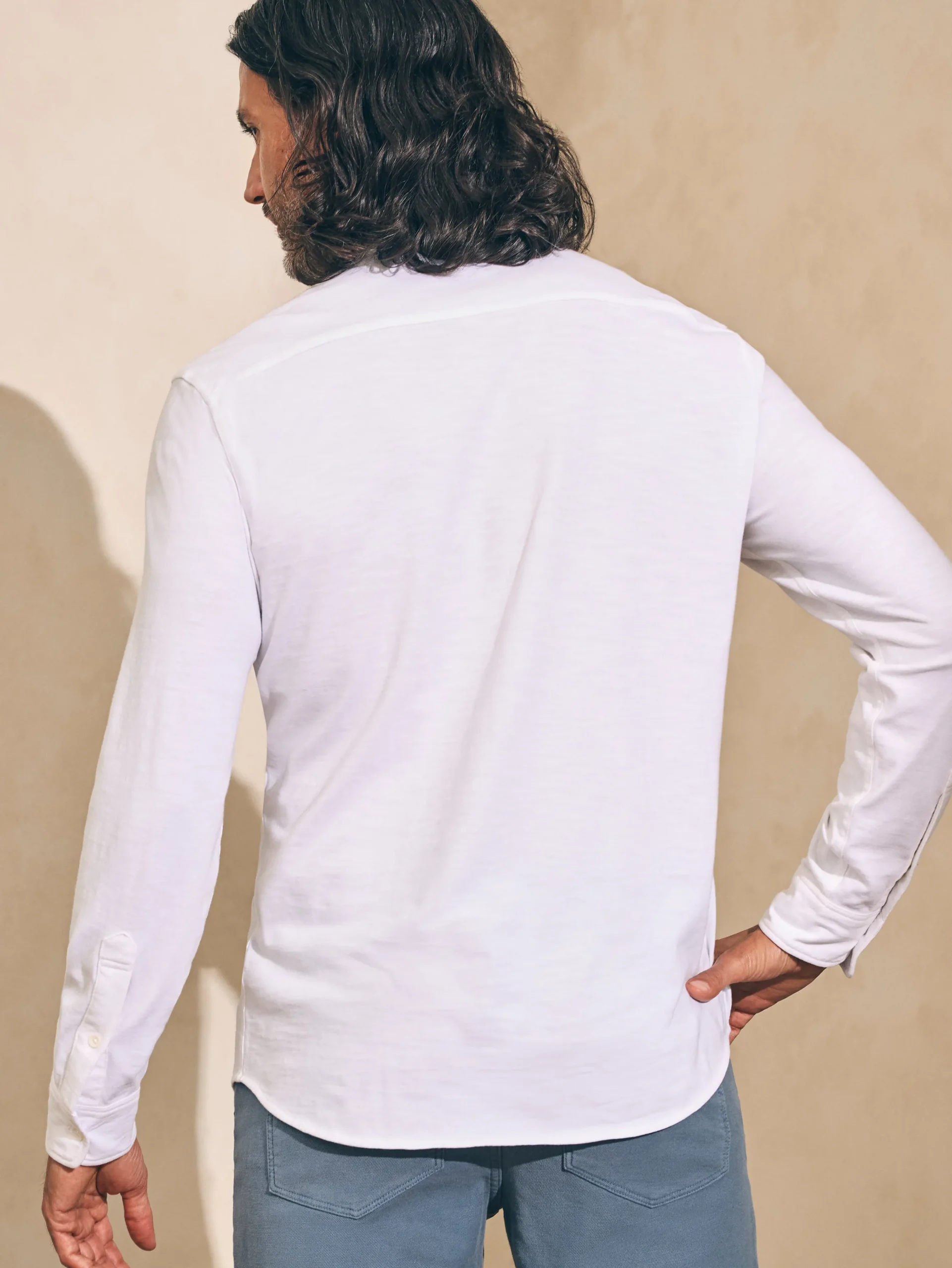 Shirts^Faherty Brand Sunwashed Knit Shirt (Single Pocket) (Tall) - White