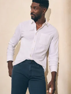Shirts^Faherty Brand Sunwashed Knit Shirt (Single Pocket) (Tall) - White
