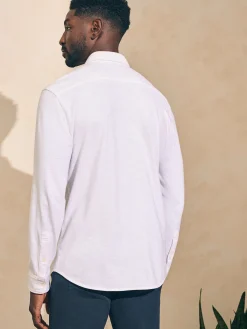 Shirts^Faherty Brand Sunwashed Knit Shirt (Single Pocket) (Tall) - White