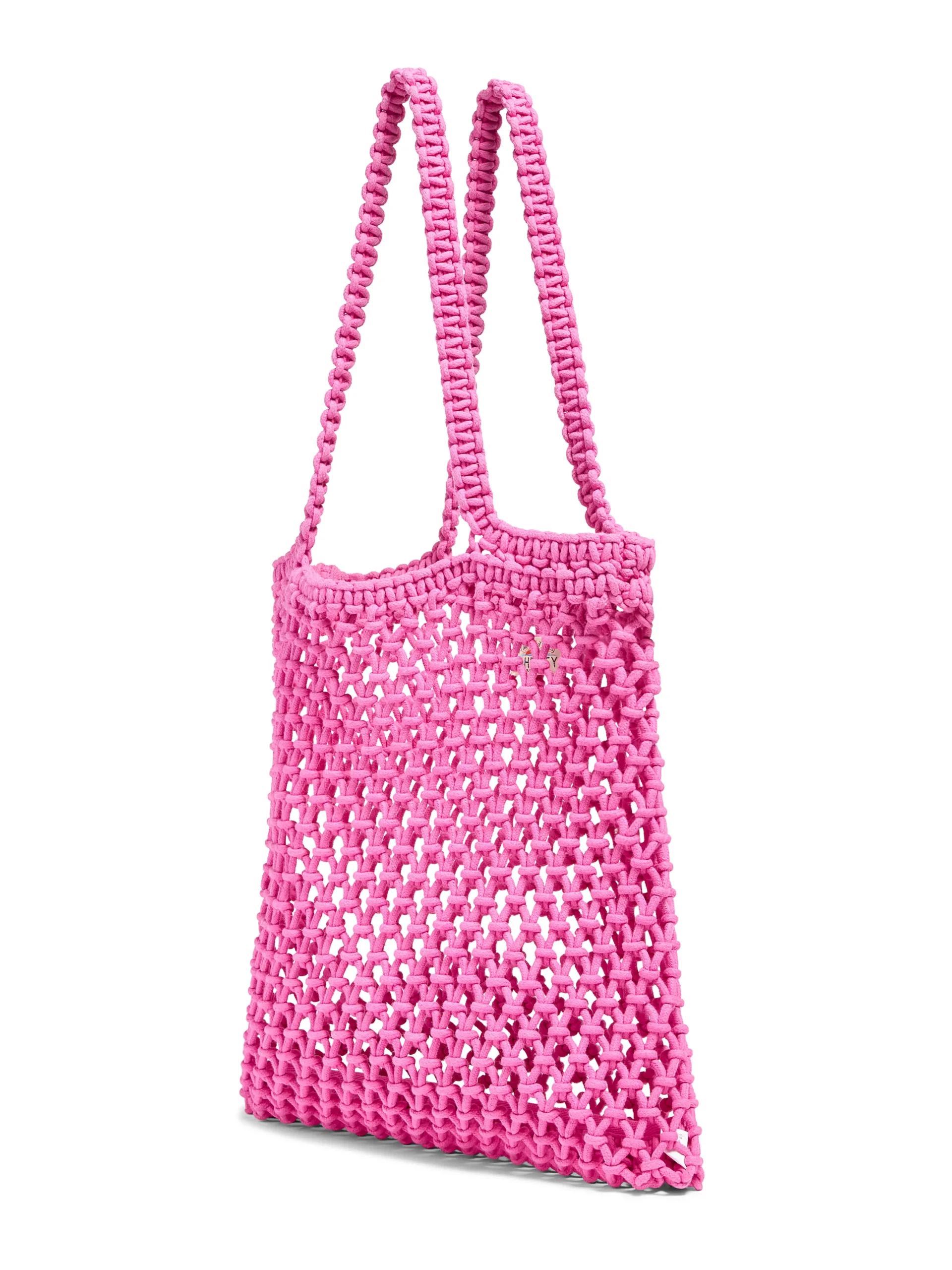 Bags^Faherty Brand Sunwashed Macrame Tote - Cone Flower