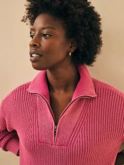 Sweaters^Faherty Brand Sunwashed Mariner Sweater - Festival Fushia