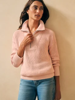 Sweaters^Faherty Brand Sunwashed Mariner Sweater - Peach Whip