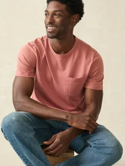 T-Shirts & Henleys^Faherty Brand Sunwashed Pocket Tee - Fall Red