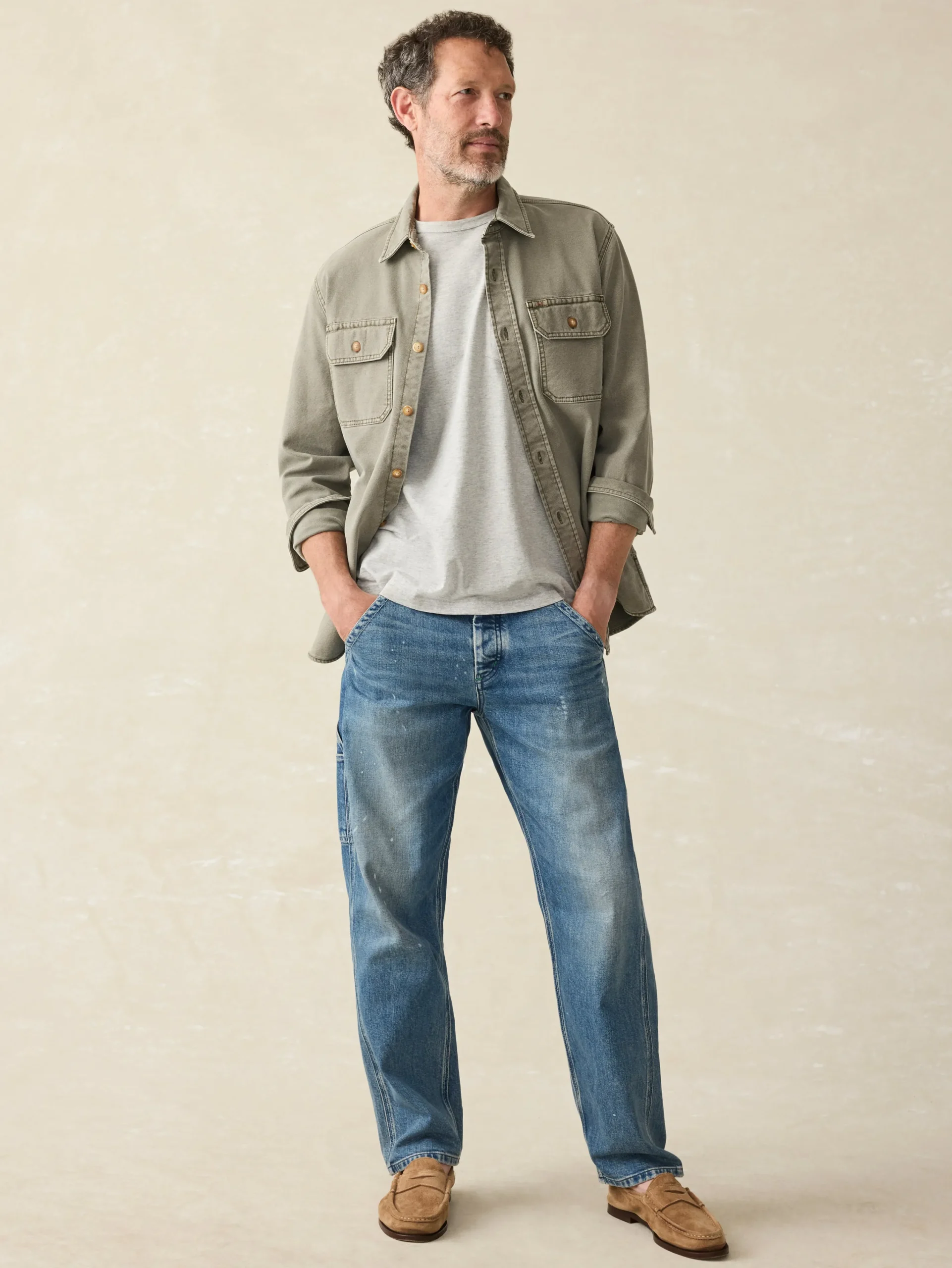 T-Shirts & Henleys^Faherty Brand Sunwashed Pocket Tee - Heather Grey