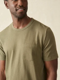 T-Shirts & Henleys^Faherty Brand Sunwashed Pocket Tee - Olive