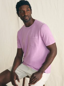 T-Shirts & Henleys^Faherty Brand Sunwashed Pocket Tee - Summer Violet