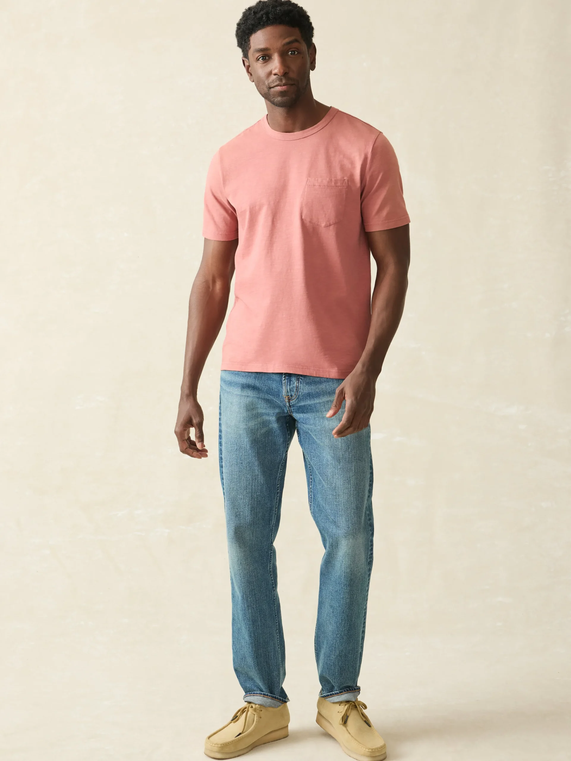 T-Shirts & Henleys^Faherty Brand Sunwashed Pocket Tee (Tall) - Fall Red