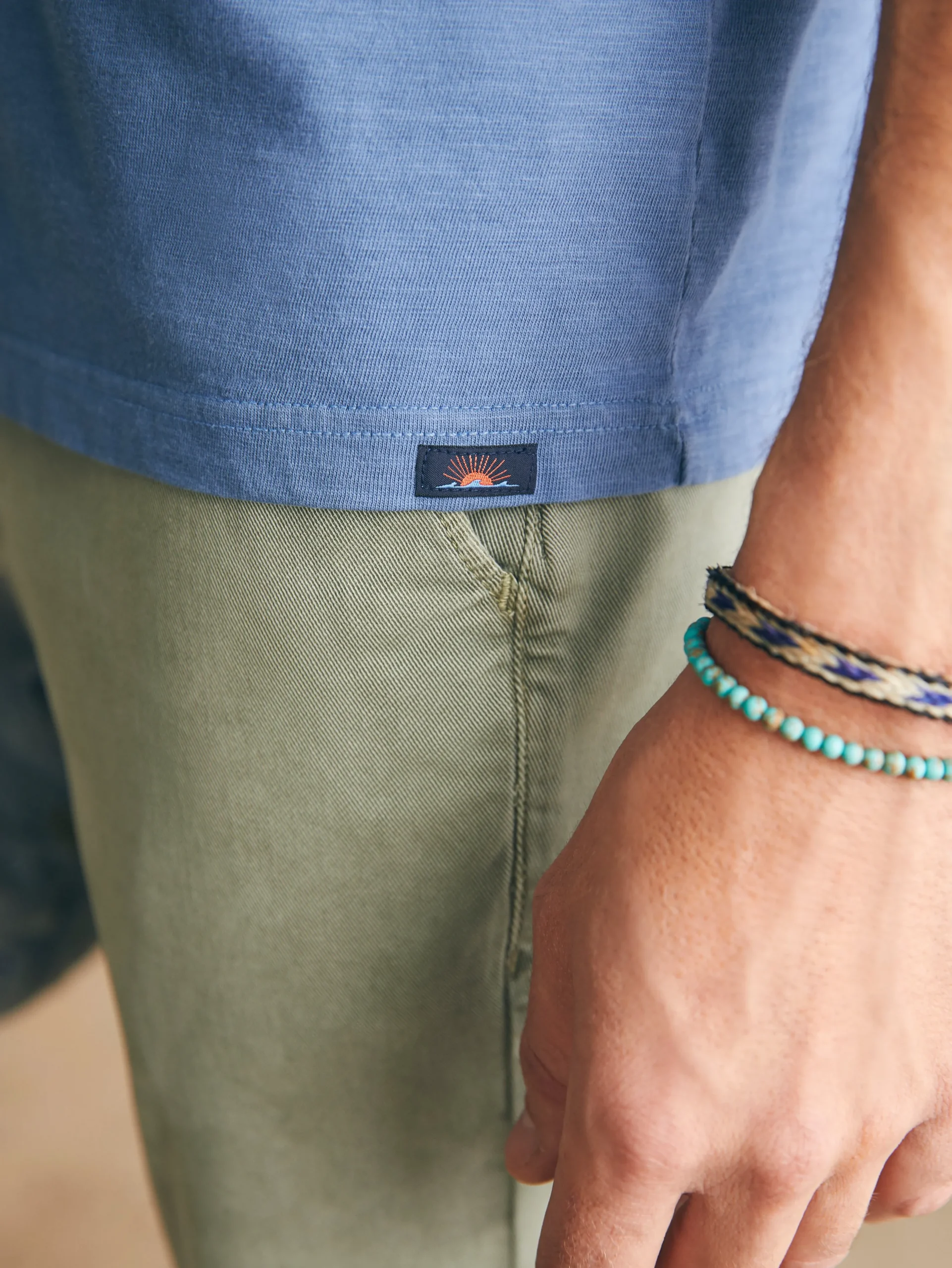 T-Shirts & Henleys^Faherty Brand Sunwashed Pocket Tee (Tall) - Blue Horizon