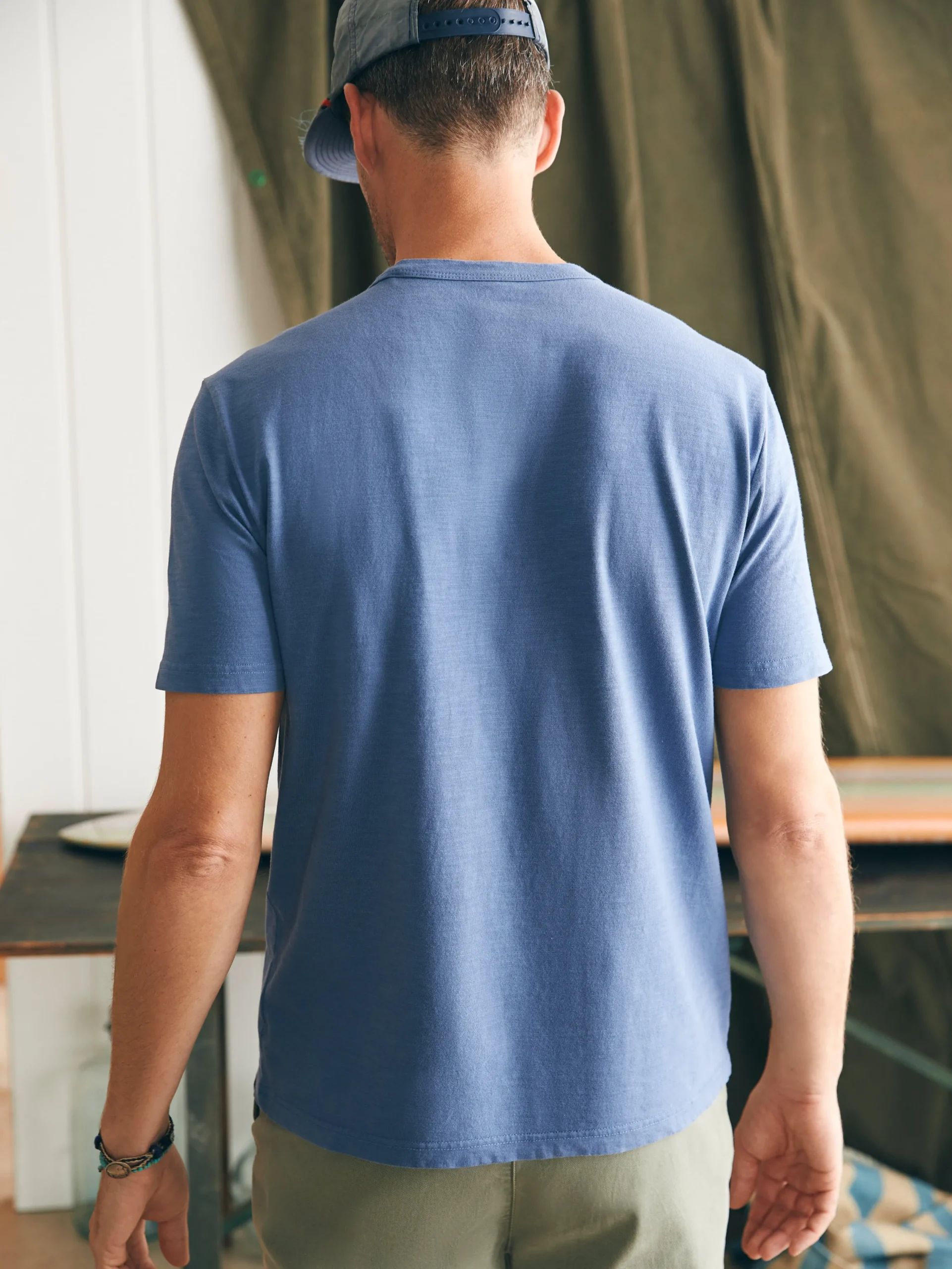 T-Shirts & Henleys^Faherty Brand Sunwashed Pocket Tee (Tall) - Blue Horizon