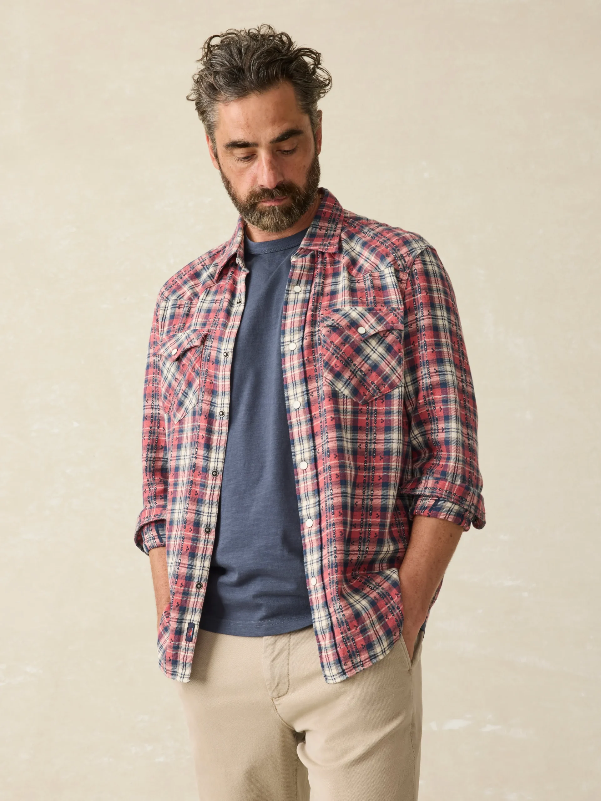 T-Shirts & Henleys^Faherty Brand Sunwashed Pocket Tee (Tall) - Dune Navy