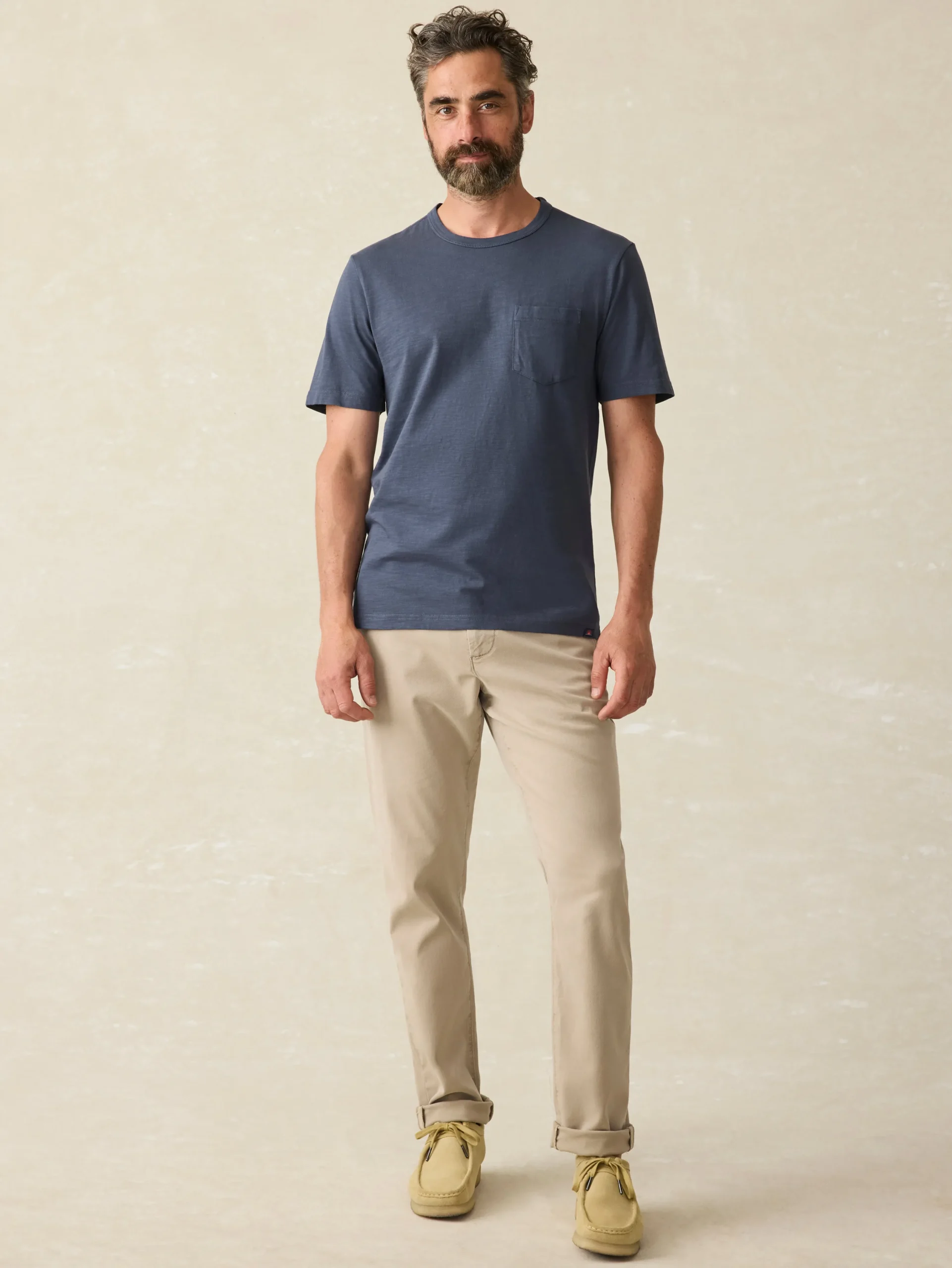 T-Shirts & Henleys^Faherty Brand Sunwashed Pocket Tee (Tall) - Dune Navy