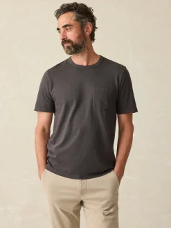 T-Shirts & Henleys^Faherty Brand Sunwashed Pocket Tee (Tall) - Washed Black