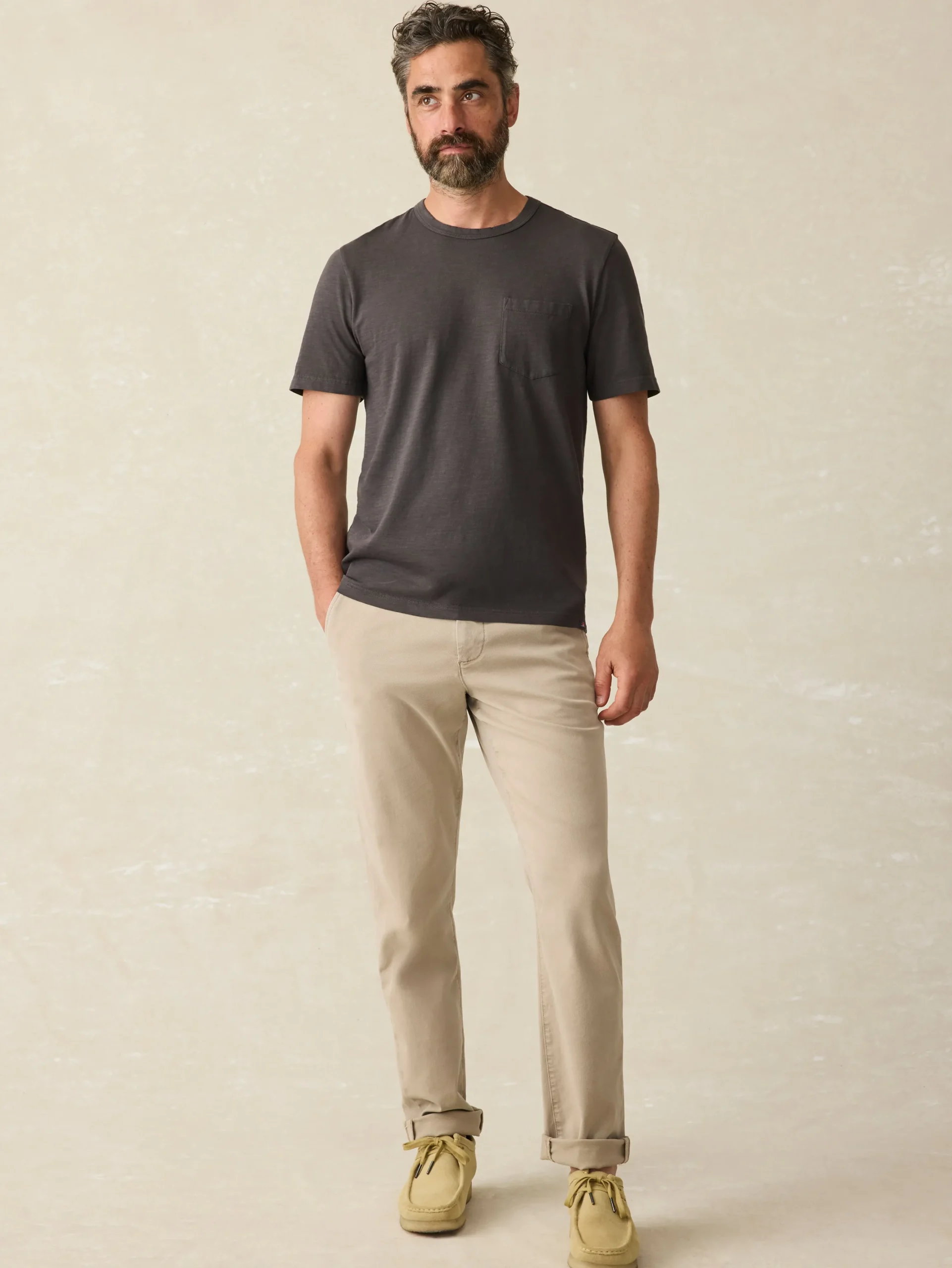 T-Shirts & Henleys^Faherty Brand Sunwashed Pocket Tee (Tall) - Washed Black