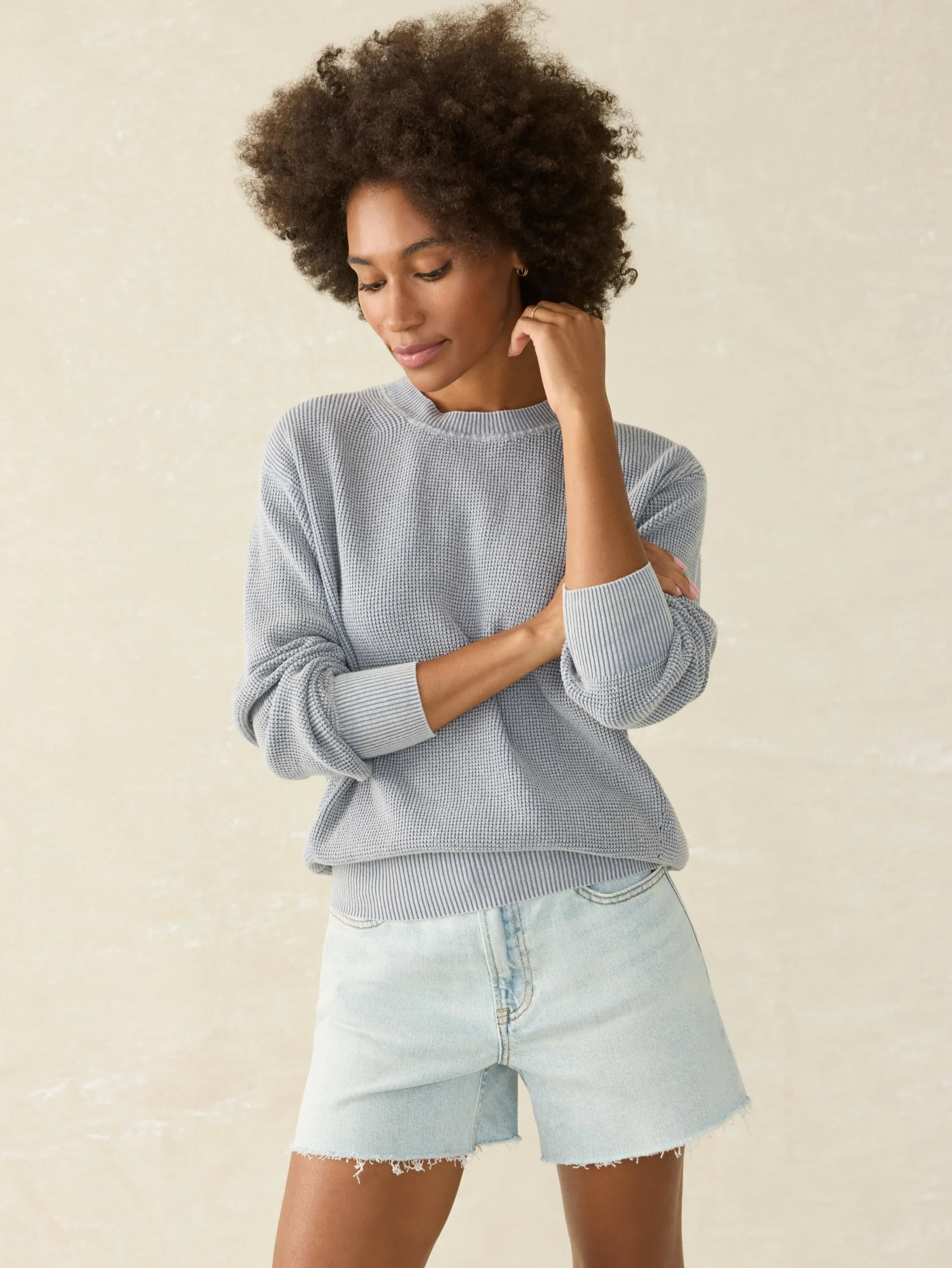 Sweaters|Hoodies & Sweatshirts^Faherty Brand Sunwashed Relaxed Sweater - Tradewinds
