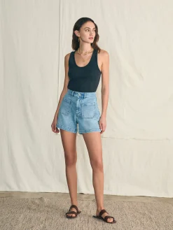 T-Shirts^Faherty Brand Sunwashed Rib Tank - Washed Black