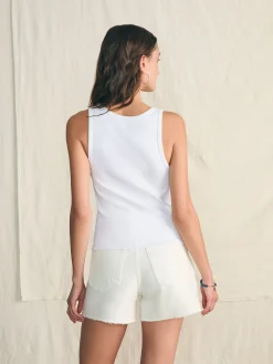 T-Shirts^Faherty Brand Sunwashed Rib Tank - White