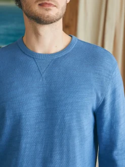 T-Shirts & Henleys|Lounge^Faherty Brand Sunwashed Slub Crew - Blue Horizon
