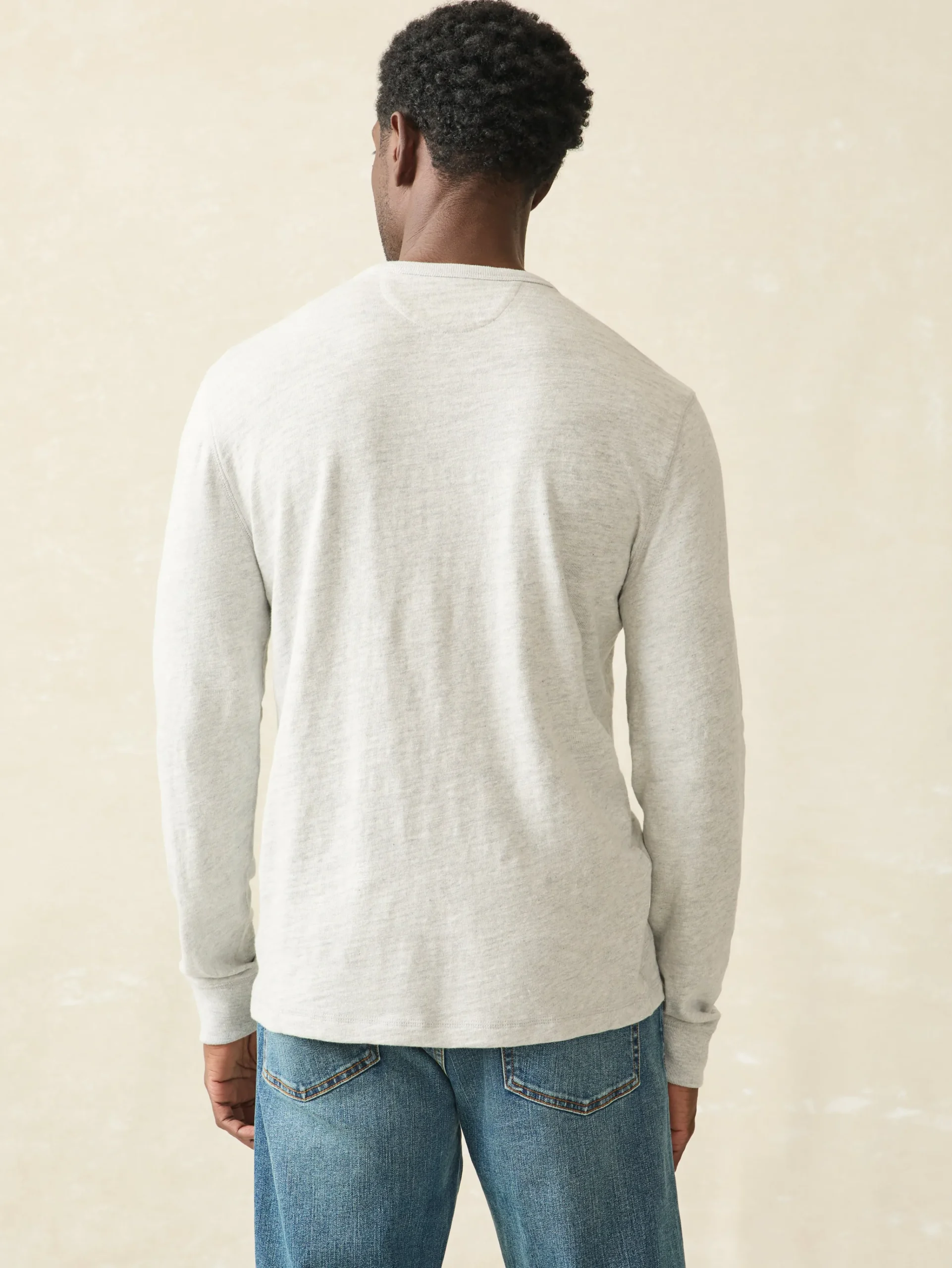 Hoodies & Sweatshirts|Lounge^Faherty Brand Sunwashed Slub Crew - Light Grey Heather