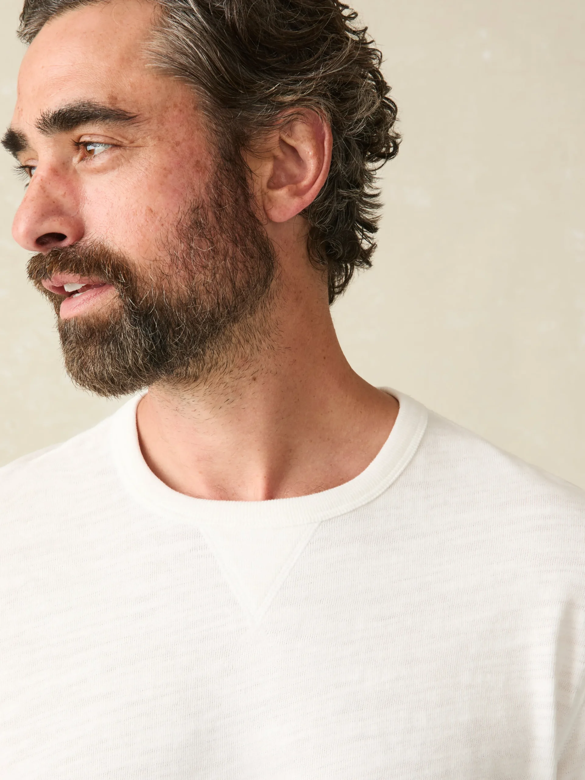 Hoodies & Sweatshirts|Lounge^Faherty Brand Sunwashed Slub Crew - White