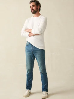 Hoodies & Sweatshirts|Lounge^Faherty Brand Sunwashed Slub Crew - White