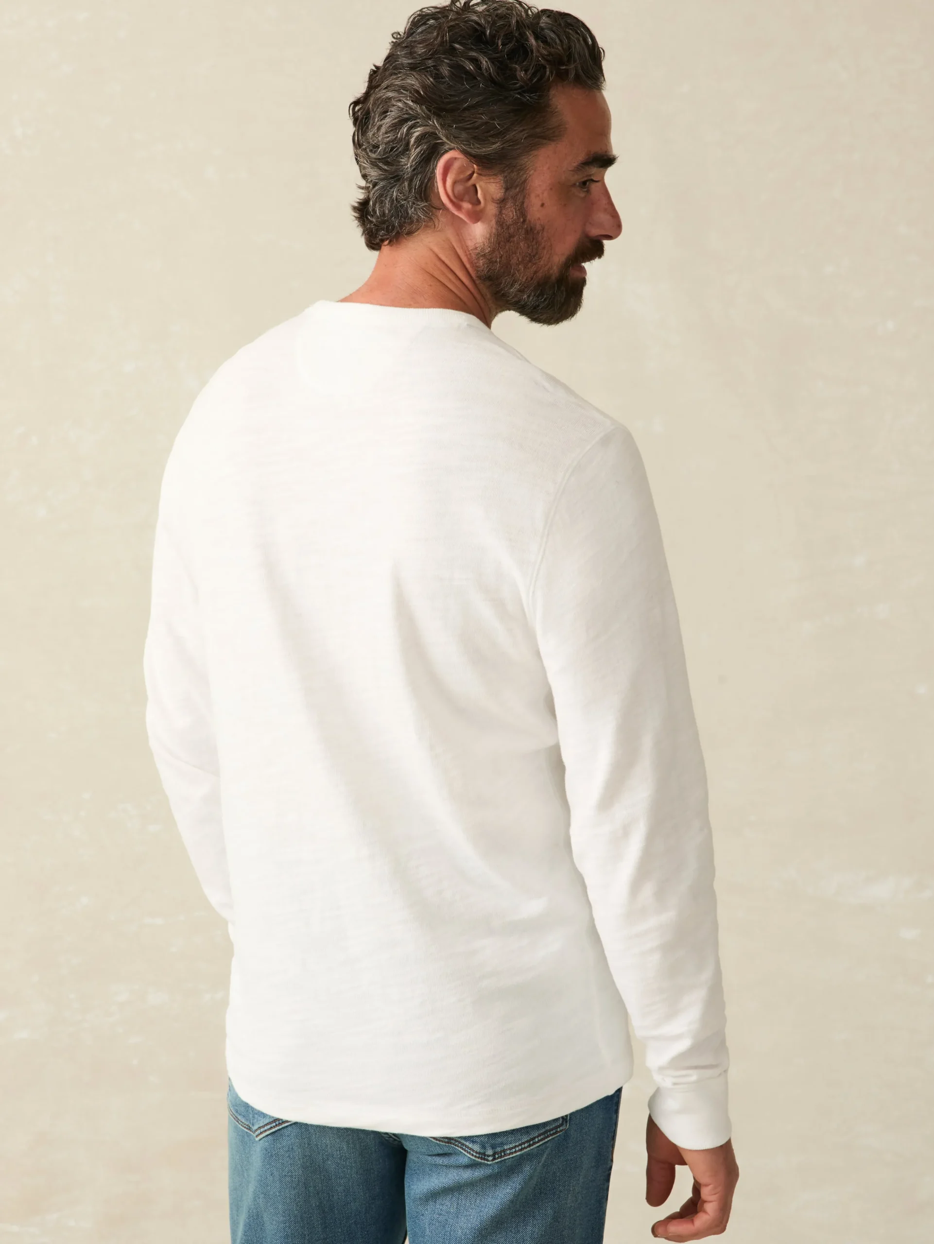 Hoodies & Sweatshirts|Lounge^Faherty Brand Sunwashed Slub Crew - White