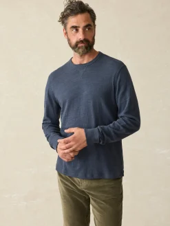 Hoodies & Sweatshirts|Lounge^Faherty Brand Sunwashed Slub Crew (Tall) - Blue Nights