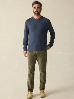 Hoodies & Sweatshirts|Lounge^Faherty Brand Sunwashed Slub Crew (Tall) - Blue Nights