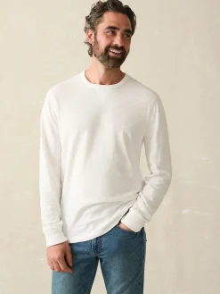 Hoodies & Sweatshirts|Lounge^Faherty Brand Sunwashed Slub Crew (Tall) - White