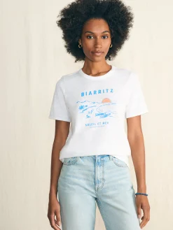 T-Shirts^Faherty Brand Sunwashed Slub Graphic Tee - Biarritz Coast