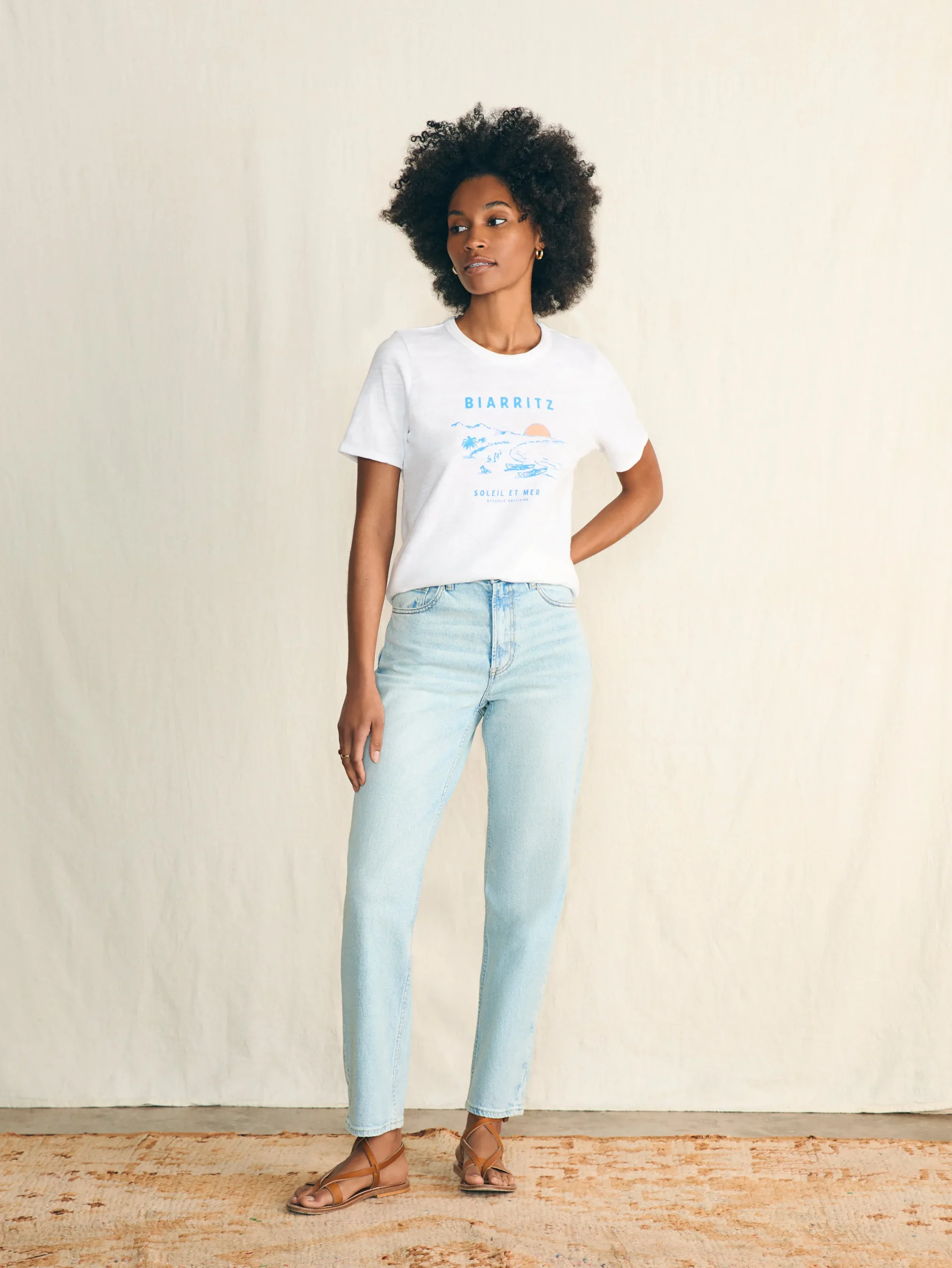 T-Shirts^Faherty Brand Sunwashed Slub Graphic Tee - Biarritz Coast