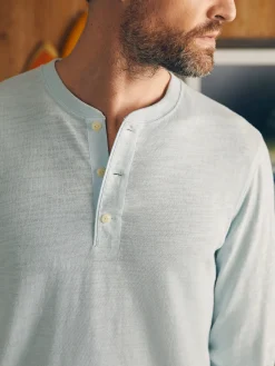 T-Shirts & Henleys^Faherty Brand Sunwashed Slub Henley - Sky
